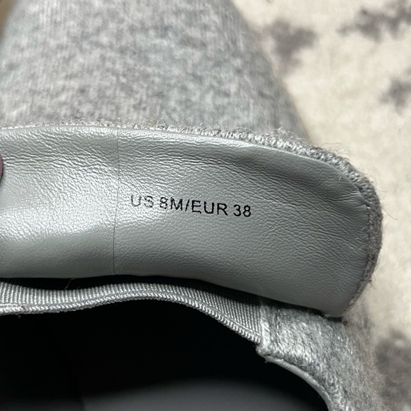 VINCE Zeta Grey Flannel Platform Oxford Loafers - Picture 10 of 11